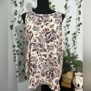 LOFT Sleeveless Paisley Top